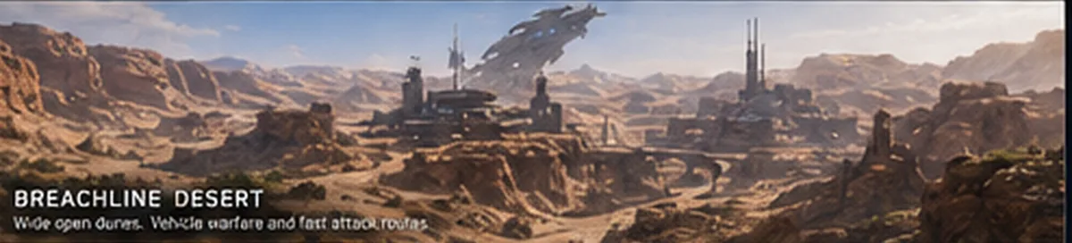 Breachline Desert map concept: open dunes