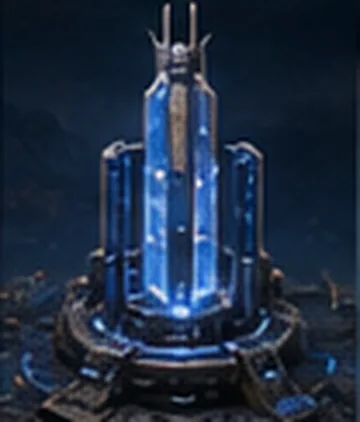 Core Station concept: a lit pedestal holding the Core