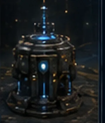Power Node concept: a blue-lit generator column
