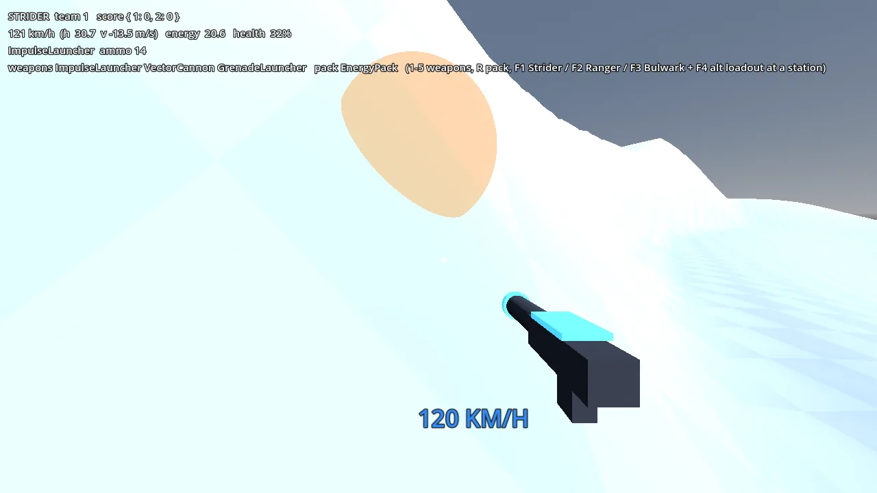 Development build: Impulse Launcher projectile test